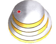 Tortadobok és -állványok Prémuim ezüst/arany kör alakú tortadob