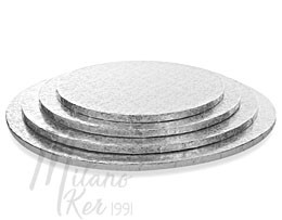 Tortadobok és -állványok Kör alakú ezüst színű tortadobok