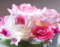 Virágok és egyéb díszek Ostya virágok