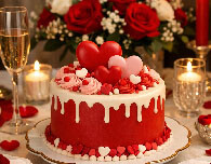 Tortadekoráció Valentin nap