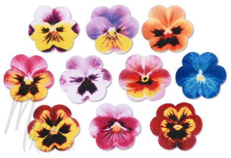 Árvácska virág cukordíszek, 100 db