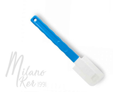 Műanyag spatula, kék színű nyéllel, 31 cm.