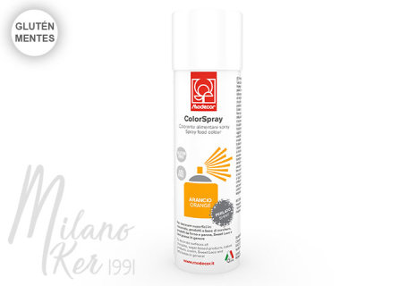 Narancssárga gyöngyházfényű, ételfesték spray, 250 ml 